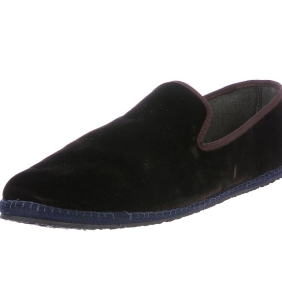 Salvatore Ferragamo Men\'s Brown Velvet Slip-Ons